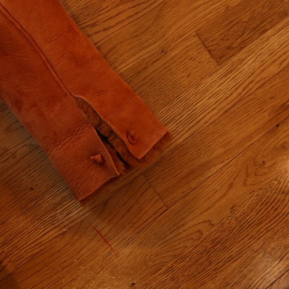 Wilsons vintage Leather Brown shearling fur lined Jacket - Picture 12 of 15